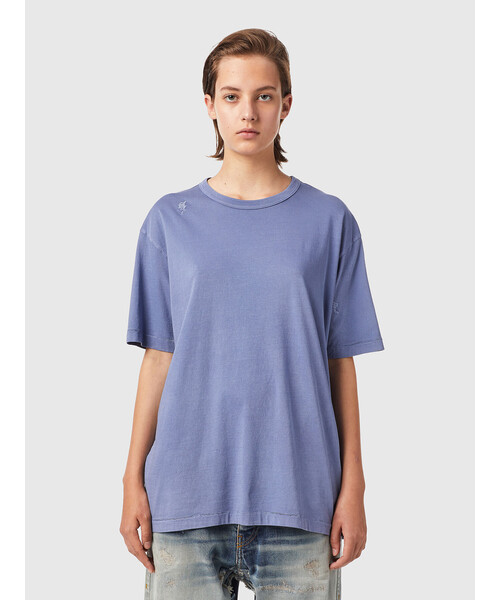 DIESEL(ディーゼル)の「レディース Tシャツ トップス カットソー シンプル ビッグシルエット スーパーリラックス(Tシャツ/カットソー・レディース・グレー/エンジ/ブルー・MEDIUM/X-SMALL/SMALL/LARGE)」の10枚目の写真