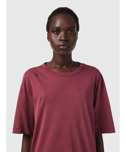 DIESEL(ディーゼル)の「レディース Tシャツ トップス カットソー シンプル ビッグシルエット スーパーリラックス(Tシャツ/カットソー・レディース・グレー/エンジ/ブルー・MEDIUM/X-SMALL/SMALL/LARGE)」の15枚目の写真