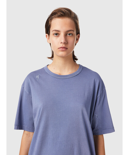 DIESEL(ディーゼル)の「レディース Tシャツ トップス カットソー シンプル ビッグシルエット スーパーリラックス(Tシャツ/カットソー・レディース・グレー/エンジ/ブルー・MEDIUM/X-SMALL/SMALL/LARGE)」の13枚目の写真