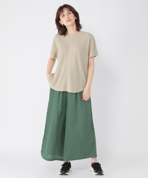 studio CLIP（スタディオクリップ）の「リネン100グルカタックスカート（スカート・レディース・ブラック/イエロー/グリーン・LARGE/MEDIUM）」の15枚目の写真