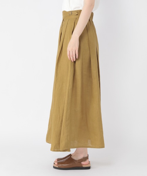 studio CLIP（スタディオクリップ）の「リネン100グルカタックスカート（スカート・レディース・ブラック/イエロー/グリーン・LARGE/MEDIUM）」の9枚目の写真