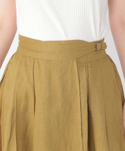 studio CLIP（スタディオクリップ）の「リネン100グルカタックスカート（スカート・レディース・ブラック/イエロー/グリーン・LARGE/MEDIUM）」の6枚目の写真