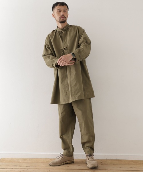 ARMY TWILL(アーミーツイル)の「ARMY TWILL Broken Twill Smock(シャツ/ブラウス・メンズ・ブラック/ベージュ/カーキ・MEDIUM/LARGE)」の14枚目の写真