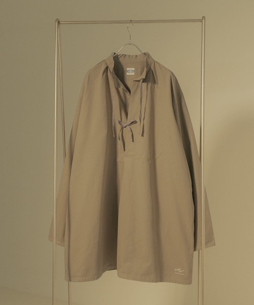 ARMY TWILL(アーミーツイル)の「ARMY TWILL Broken Twill Smock(シャツ/ブラウス・メンズ・ブラック/ベージュ/カーキ・MEDIUM/LARGE)」の7枚目の写真