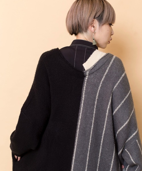 OSMOSIS（オズモーシス）の「アシンメトリーニットカーディガン