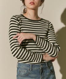 Bou Jeloud | ヒートラウンドネック肩釦リブニットPO(ニット/セーター)