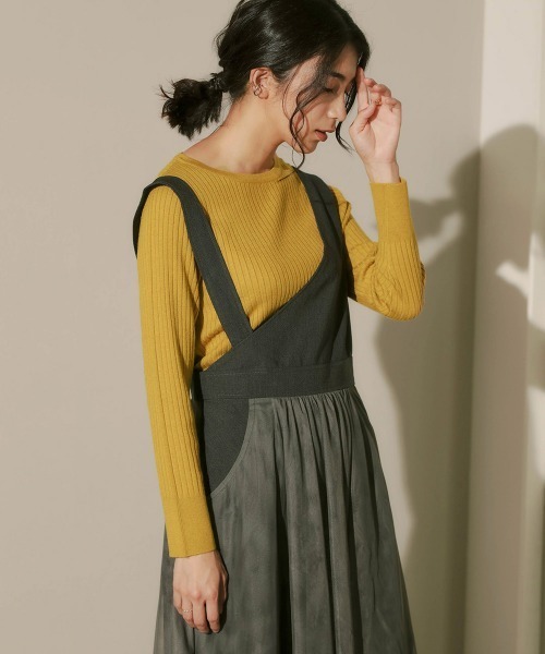 Bou Jeloud（ブージュルード）の「ヒートラウンドネック肩釦リブニット（ニット/セーター・レディース・ブルー/A/アイボリー/ブラック/イエロー/グレー/レッド/ブラウン・FREE）」の16枚目の写真