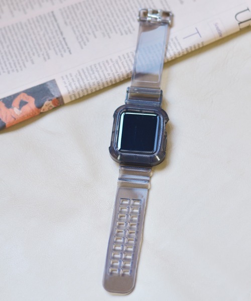 Fun & Daily（ファンアンドデイリー）の「AppleWatch Clear Band / アップルウォッチバンド（デジタル腕時計・レディース・ブラック/グリーン/クリア/オレンジ/ピンク・A/B）」の8枚目の写真