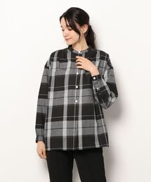 BROOKLYN OVERALL | スタンドカラーギャザーシャツ(シャツ/ブラウス)