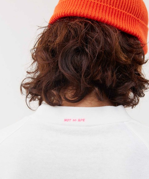 Not So Ape（ノットソーエイプ）の「スリーブロゴ モックネック Tシャツ（Tシャツ/カットソー・メンズ・ホワイト/ブラック/ベージュ・MEDIUM/LARGE/X-LARGE）」の21枚目の写真