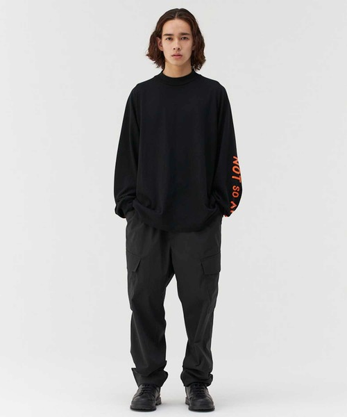 Not So Ape（ノットソーエイプ）の「スリーブロゴ モックネック Tシャツ（Tシャツ/カットソー・メンズ・ホワイト/ブラック/ベージュ・MEDIUM/LARGE/X-LARGE）」の9枚目の写真