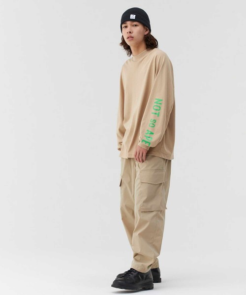 Not So Ape（ノットソーエイプ）の「スリーブロゴ モックネック Tシャツ（Tシャツ/カットソー・メンズ・ホワイト/ブラック/ベージュ・MEDIUM/LARGE/X-LARGE）」の14枚目の写真