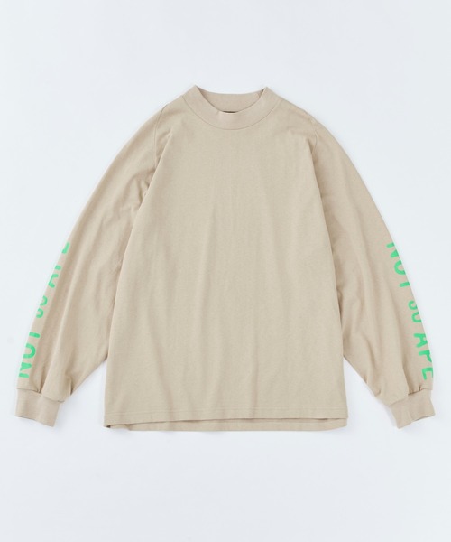 Not So Ape（ノットソーエイプ）の「スリーブロゴ モックネック Tシャツ（Tシャツ/カットソー・メンズ・ホワイト/ブラック/ベージュ・MEDIUM/LARGE/X-LARGE）」の11枚目の写真