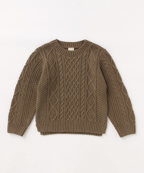 petit main（プティマイン）の「【ウォッシャブル】ケーブルニット
