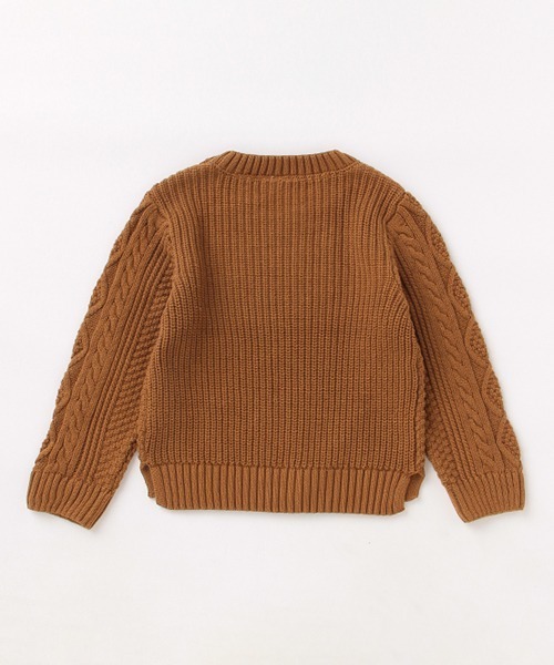 petit main（プティマイン）の「【ウォッシャブル】ケーブルニット
