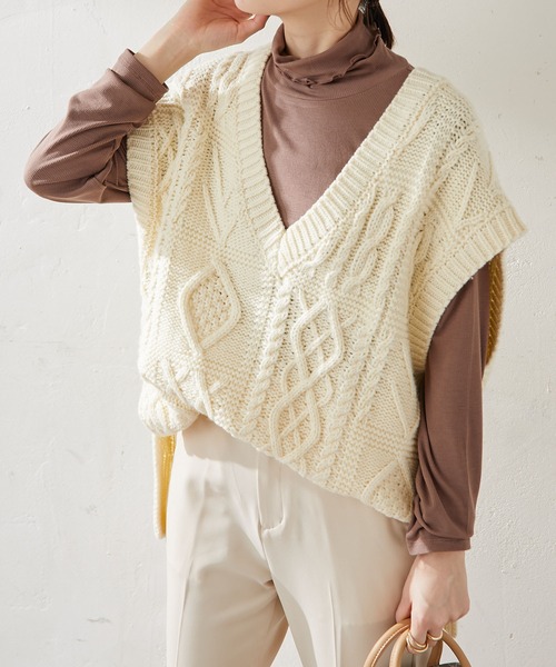 DISCOAT（ディスコート）の「ソフトリブタートルロングスリーブ（Tシャツ/カットソー・レディース・ブラック/モカ/ライム/アイボリー/オフホワイト・FREE）」の19枚目の写真