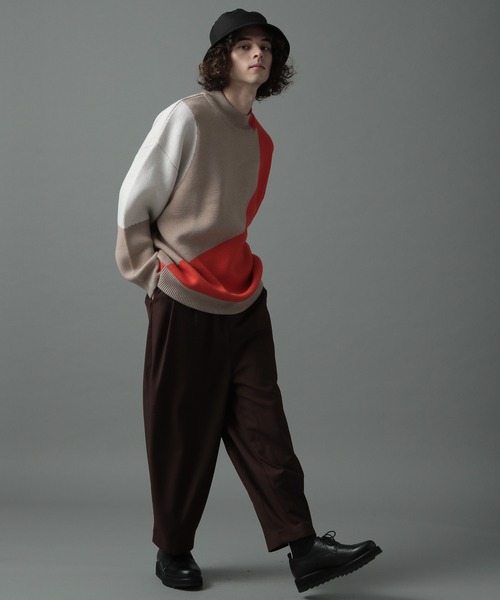 HARE(ハレ)の「【WEARISTA×HARE】ハイショクウェーブニットプルオーバー(HARE)(ニット/セーター・メンズ・オレンジ/グリーン・SMALL/MEDIUM)」の6枚目の写真