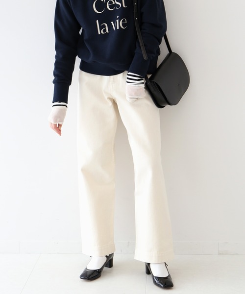 SLOBE IENA（スローブイエナ）の「LE DENIM バギーパンツ【洗濯機使用可能】◆（デニムパンツ・レディース・ナチュラル/ネイビー/ブルー系その他・34/40/38/36）」の11枚目の写真