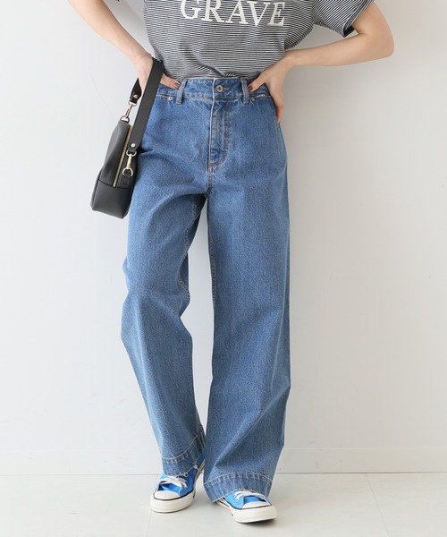 SLOBE IENA（スローブイエナ）の「LE DENIM バギーパンツ【洗濯機使用可能】◆（デニムパンツ・レディース・ナチュラル/ネイビー/ブルー系その他・34/40/38/36）」の16枚目の写真
