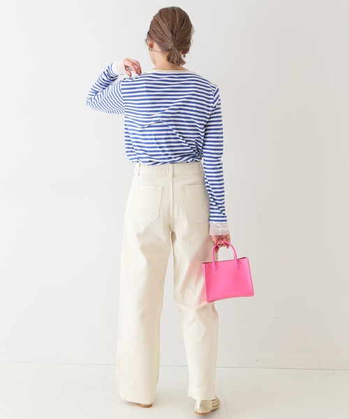 SLOBE IENA（スローブイエナ）の「LE DENIM バギーパンツ【洗濯機使用可能】◆（デニムパンツ・レディース・ナチュラル/ネイビー/ブルー系その他・34/40/38/36）」の6枚目の写真