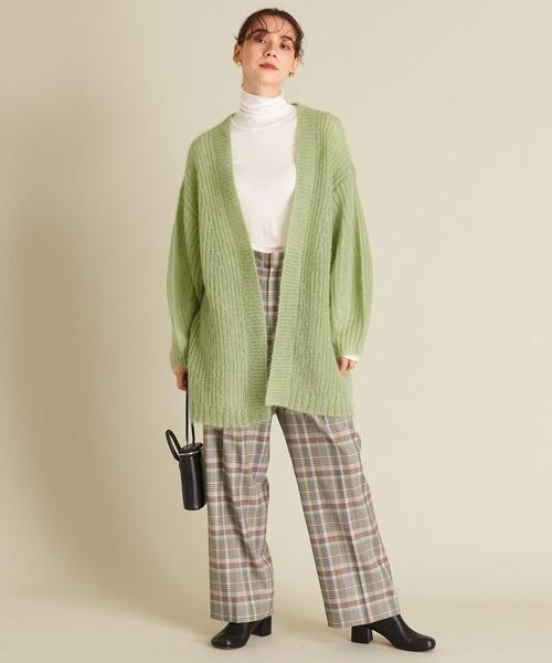 BEAUTY&YOUTH UNITED ARROWS（ビューティーアンドユースユナイテッドアローズ）の「BY モヘヤミックスVネックニットカーディガン ∴（カーディガン/ボレロ・レディース・グレー/ピンク/コバルトブルー/ブラック/ナチュラル/ライム・FREE）」の8枚目の写真