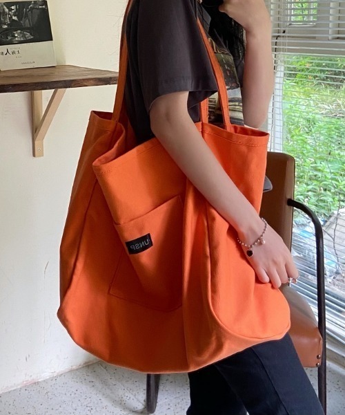 KOR（ケーオーアール）の「キャンバスカラートートバッグ（トートバッグ・レディース・イエロー/グリーン/オレンジ/ピンク・FREE）」の17枚目の写真