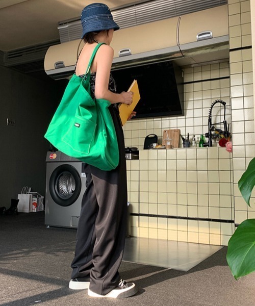 KOR（ケーオーアール）の「キャンバスカラートートバッグ（トートバッグ・レディース・イエロー/グリーン/オレンジ/ピンク・FREE）」の8枚目の写真