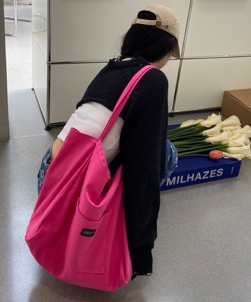 KOR（ケーオーアール）の「キャンバスカラートートバッグ（トートバッグ・レディース・イエロー/グリーン/オレンジ/ピンク・FREE）」の21枚目の写真