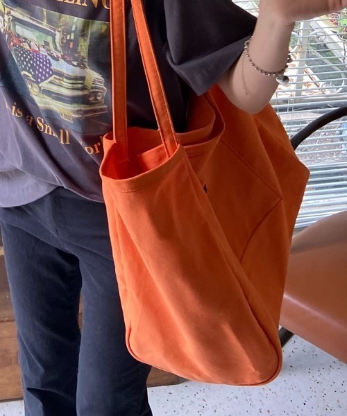 KOR（ケーオーアール）の「キャンバスカラートートバッグ（トートバッグ・レディース・イエロー/グリーン/オレンジ/ピンク・FREE）」の18枚目の写真