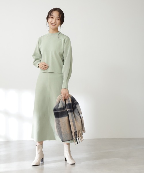 N.（N. Natural Beauty Basic）（エヌエヌナチュラルビューティーベーシック）の「◆フリンジチェックストール（ストール/ショール・レディース・ベージュ系その他・ﾌﾘ-）」の4枚目の写真