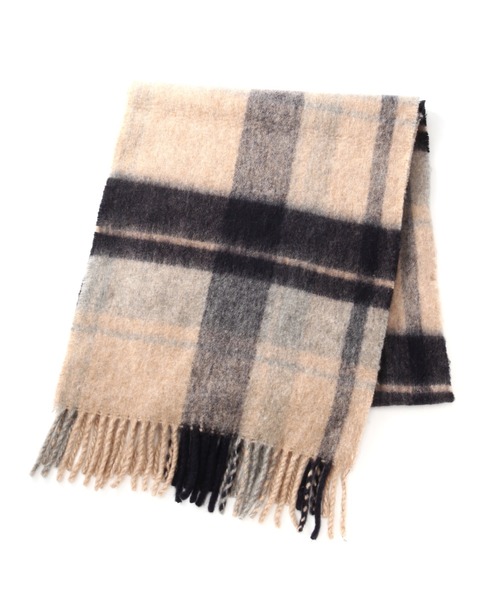 N.（N. Natural Beauty Basic）（エヌエヌナチュラルビューティーベーシック）の「◆フリンジチェックストール（ストール/ショール・レディース・ベージュ系その他・ﾌﾘ-）」の7枚目の写真