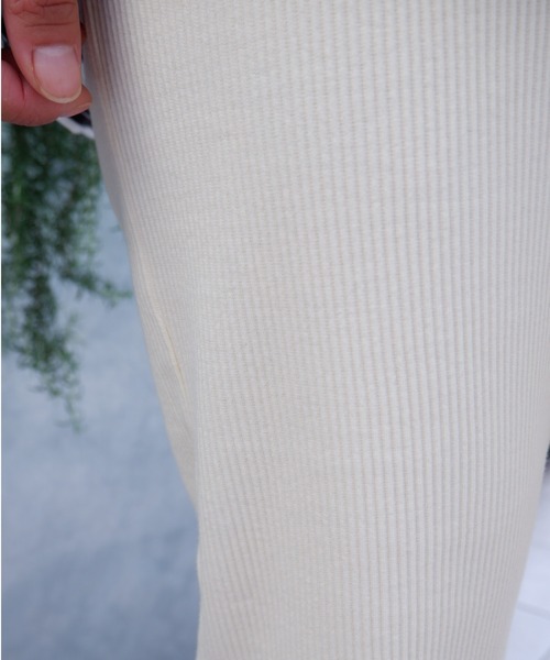 MANASTASH（マナスタッシュ）の「MANASTASH/マナスタッシュ  W's RIB　FLARE PANTS　ウィメンズ　リブフレアパンツ（その他パンツ・レディース・アイボリー/ブラック/ミント・MEDIUM）」の9枚目の写真