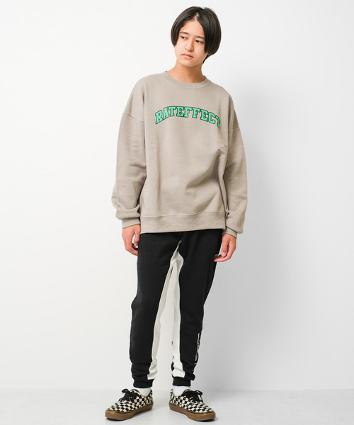 RAT EFFECT(ラットエフェクト)の「裏起毛マチ付パンツ(スウェットパンツ・キッズ・ブラック×ホワイト/ブラック×ブラック・120/130/140/150/160/170)」の8枚目の写真