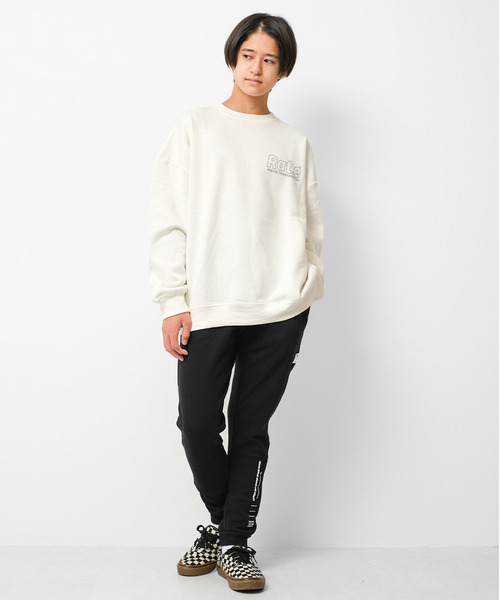 RAT EFFECT(ラットエフェクト)の「裏起毛マチ付パンツ(スウェットパンツ・キッズ・ブラック×ホワイト/ブラック×ブラック・120/130/140/150/160/170)」の7枚目の写真