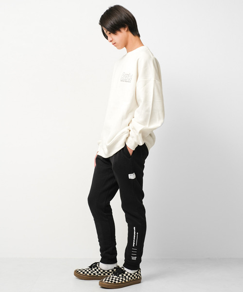 RAT EFFECT(ラットエフェクト)の「裏起毛マチ付パンツ(スウェットパンツ・キッズ・ブラック×ホワイト/ブラック×ブラック・120/130/140/150/160/170)」の6枚目の写真