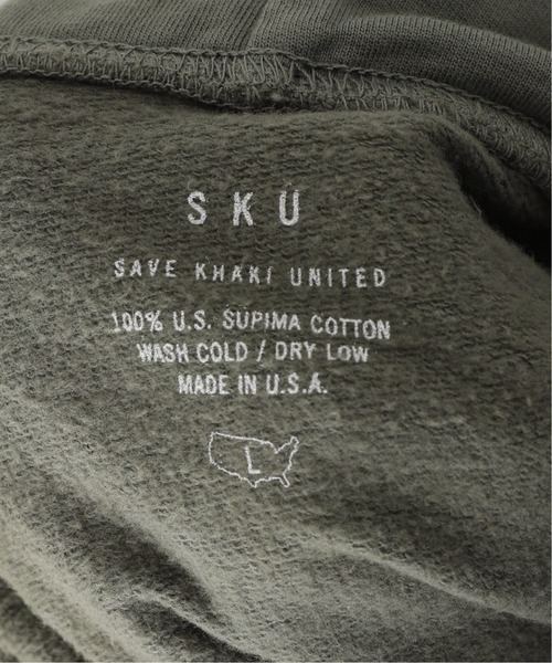 SAVE KHAKI UNITED（セーブカーキユナイテッド）の「【SAVE KHAKI UNITED】SUPIMA FLEECE プルオーバー フーディ（パーカー・メンズ・ネイビー/ブラック/ナチュラル/チョコ・XX-LARGE/MEDIUM/X-LARGE/LARGE）」の17枚目の写真