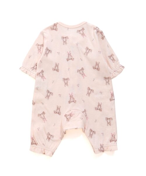 Ampersand（アンパサンド）の「前開き総柄カバーオール（くまモチーフ柄）（ロンパース・キッズ・オフホワイト/ピンク・80/60/70）」の9枚目の写真
