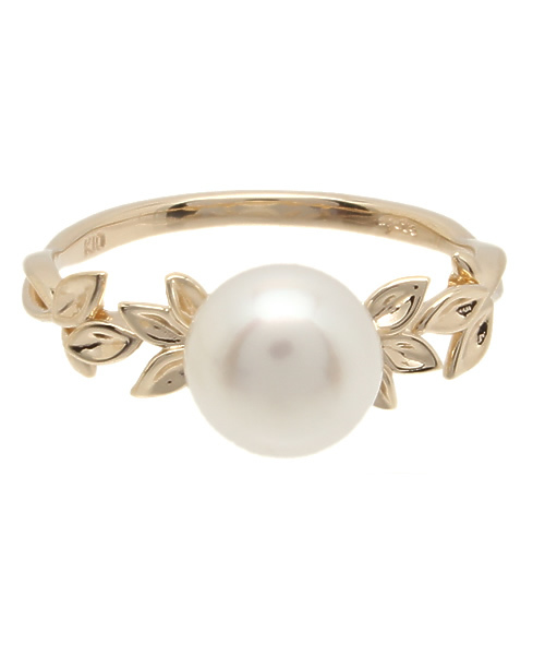 アガット agete K10 カットホワイトクォーツ リング 指輪 11号