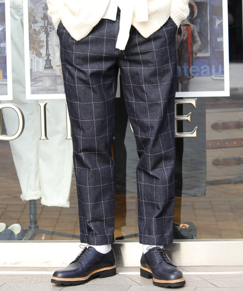 EDIFICE（エディフィス）の「◇PRODUCT F モチーフデニム 1タッククロップドパンツ（デニムパンツ・メンズ・ネイビー/ダークブルー・42/44/46/48/50）」の15枚目の写真