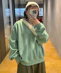 ハーフジップ裏起毛スウェット