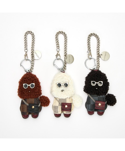 LAZY SUSAN（レイジースーザン）の「チャーム　プードル　チェッカー（キーホルダー・レディース・ブラック/ブラウン/ホワイト・FREE）」の13枚目の写真