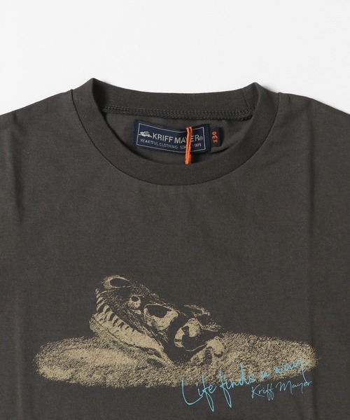 KRIFF MAYER Kid's Collection（クリフメイヤーキッズコレクション）の「白亜TEE(ティラノ)（Tシャツ/カットソー・キッズ・オフホワイト/オリーブ/ブルー/チャコール・120/130/140/150/160/170）」の10枚目の写真