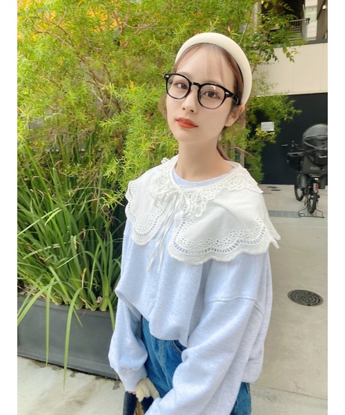 JUMELLE（ジュメロ）の「【垢抜け】ラウンドフレーム伊達メガネ（メガネ・レディース・ブラック/ブラウン・FREE）」の12枚目の写真