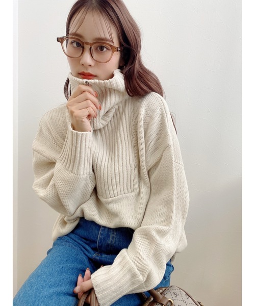 JUMELLE（ジュメロ）の「【垢抜け】ラウンドフレーム伊達メガネ（メガネ・レディース・ブラック/ブラウン・FREE）」の8枚目の写真