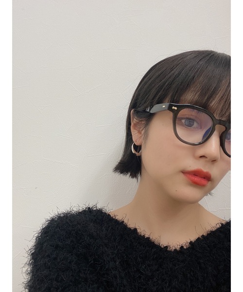JUMELLE（ジュメロ）の「【垢抜け】ラウンドフレーム伊達メガネ（メガネ・レディース・ブラック/ブラウン・FREE）」の7枚目の写真