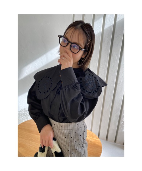 JUMELLE（ジュメロ）の「【垢抜け】ラウンドフレーム伊達メガネ（メガネ・レディース・ブラック/ブラウン・FREE）」の17枚目の写真