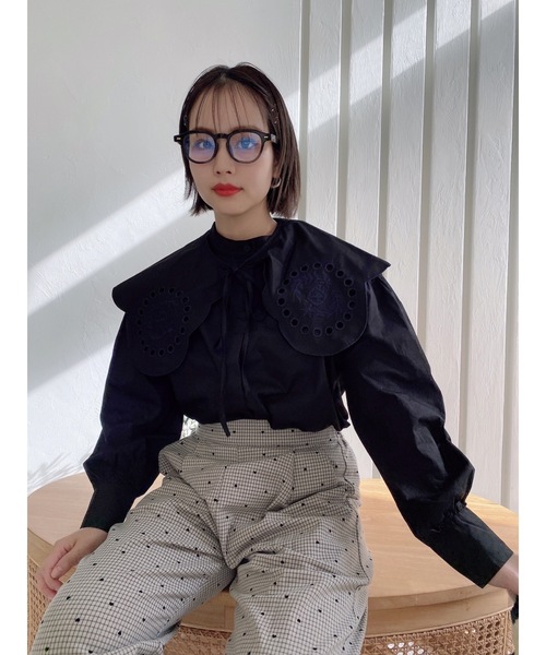 JUMELLE（ジュメロ）の「【垢抜け】ラウンドフレーム伊達メガネ（メガネ・レディース・ブラック/ブラウン・FREE）」の18枚目の写真