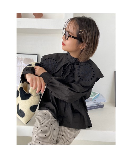 JUMELLE（ジュメロ）の「【垢抜け】ラウンドフレーム伊達メガネ（メガネ・レディース・ブラック/ブラウン・FREE）」の19枚目の写真