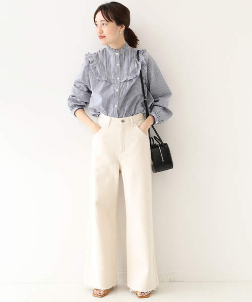 SLOBE IENA(スローブイエナ)の「LE DENIMハイライズミニフレアパンツ◆(デニムパンツ・レディース・ナチュラル・38/36)」の9枚目の写真