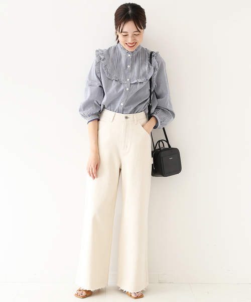 SLOBE IENA(スローブイエナ)の「LE DENIMハイライズミニフレアパンツ◆(デニムパンツ・レディース・ナチュラル・38/36)」の10枚目の写真